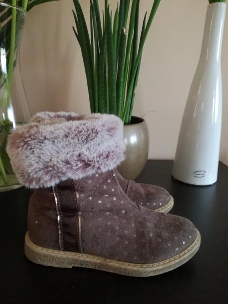 Čižmičky s kožušinkou na zips, cupcake,28