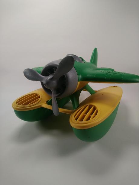 Zeleno žltý hydroplán, green toys, 24 cm, 