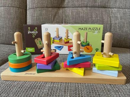 Drevená vkladačka, hlavolam - značka joueco, 