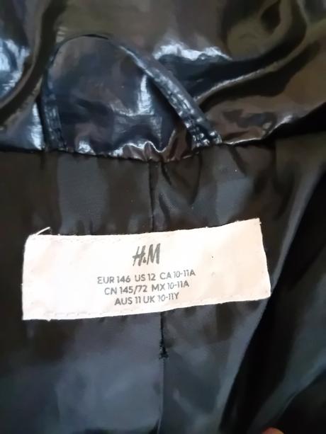 Dievcenska zimna leskla bunda, h&m,146