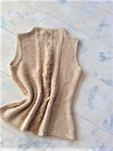 Pletený top/tričko s/m, m