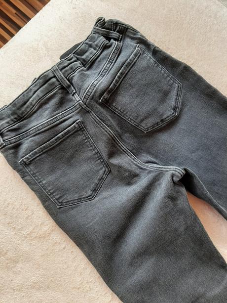 Slim rifle vysoký pás, h&m,146