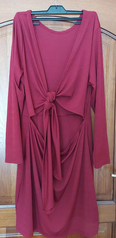 Zaujímavé bordové šaty 2xl, xxl