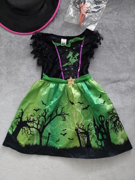 Čarodejnica komplet kostým s doplnkami veľ.104,