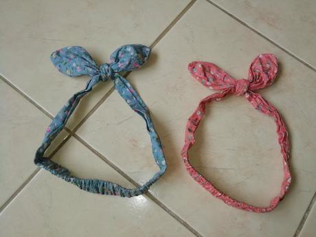 2 x látková čelenka s mašličkou,