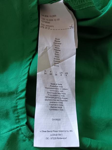 Zeleny top-kosela, s.oliver,34