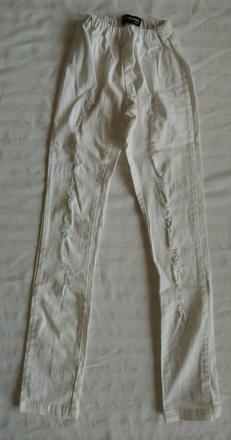 Biele elastické nohavice na leto, outfitters, xxs, xs