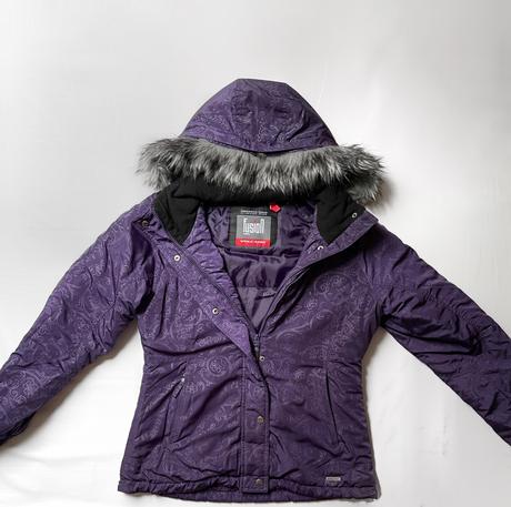 Fialová dámska zimná vetrovka volcano 38, m