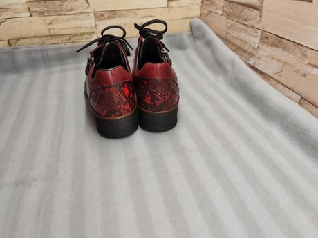 Rieker 38 - dámske kožené bordové topánky, rieker,38