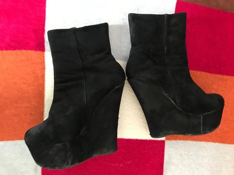 Topanky semišové na platforme, vel.38, 38