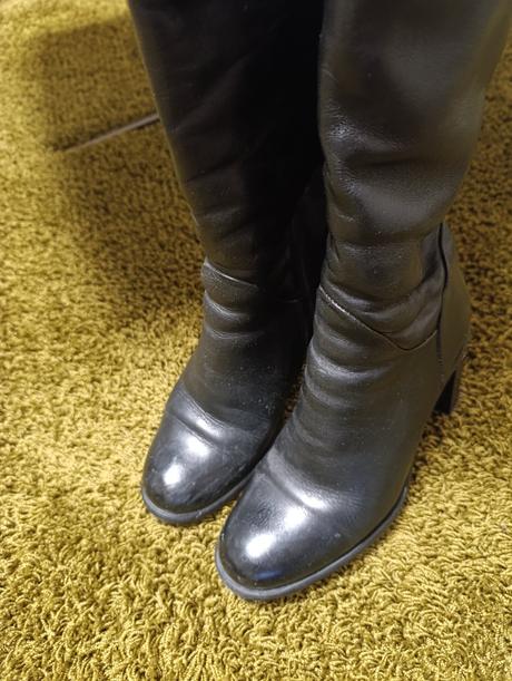 Čižmy čierne kožené, 38