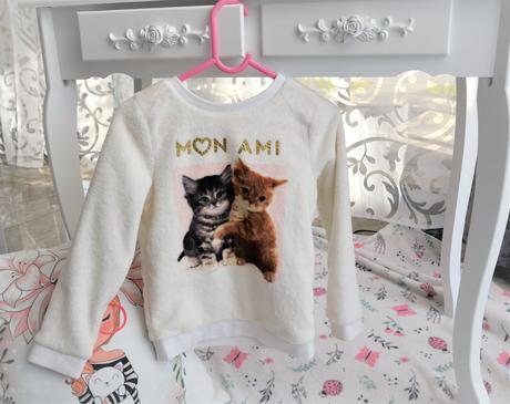 Mikina mačičky hm-110/116, h&m,110