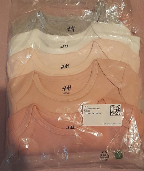 Tričká s dlhým rukávom, h&m,74