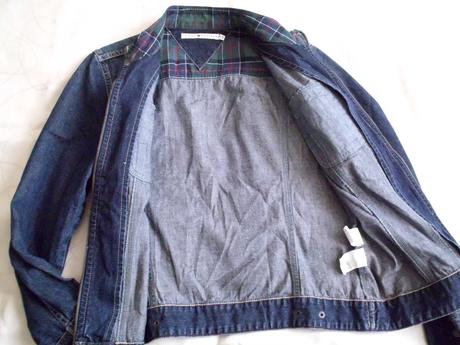 Riflová bunda m-l, tommy hilfiger,m