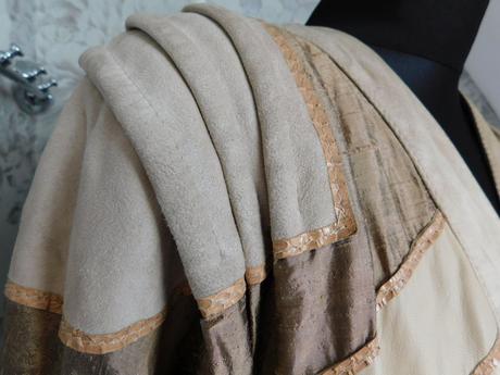 Luxusna vintage kožena/hodvabna bunda, 38