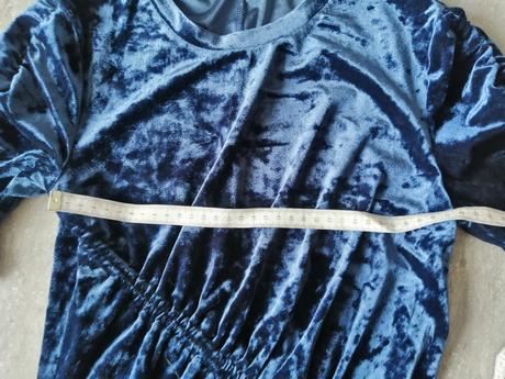 Modré zamatové šaty reserved v146-152,12-13r, reserved,146