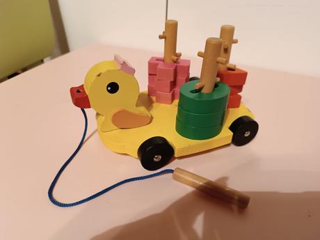 Drevená kačka - vkladačka, 