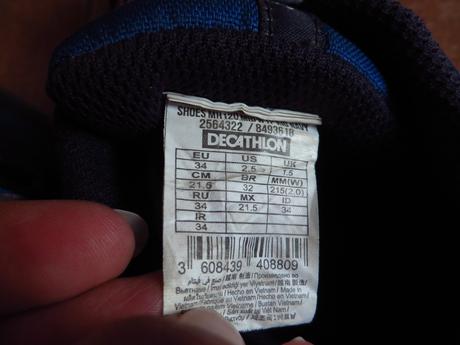 Turistické tenisky - veľ. 33 - vn. dl. 21,5 cm, decathlon,33