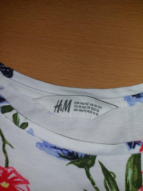 Dievčenské tričko, h&m,146