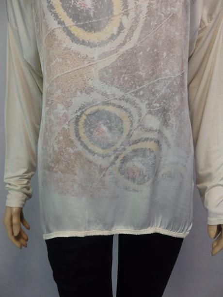 Luxusný maslový top s potlačou, s