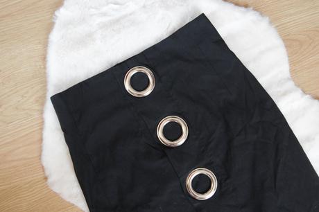 Čierny elegantná sukňa s, s