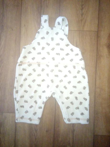 Teplejšie nohavice na trakys mackom 62 nenosené, 62