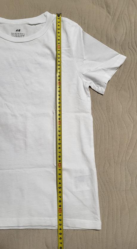 2ks biele tričko krátky rukáv velk  134/140, h&m,134