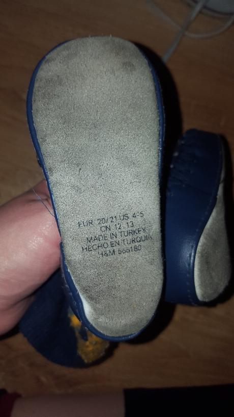 Látkové papučky č.20, h&m,20