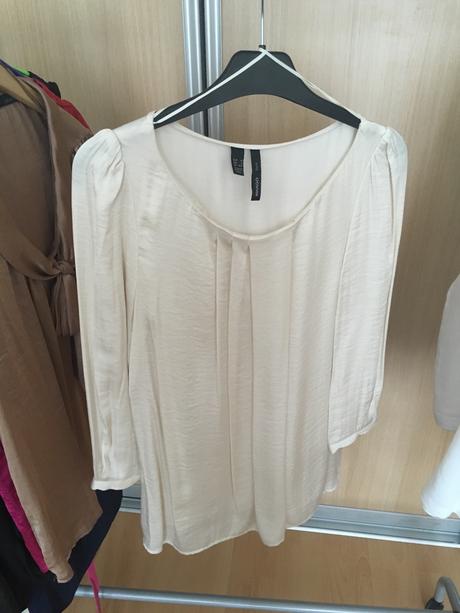 Kremova bluzka 3/4 rukav - mango, mango,xs