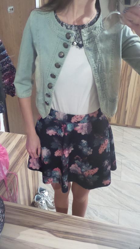 Riflová bundička s trištvrťovým rukávom, s