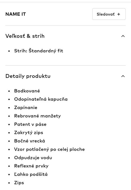 Dievčenská bunda, name it,110