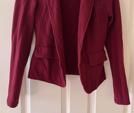 Bordové bavlnené talianske sako, s/36, s