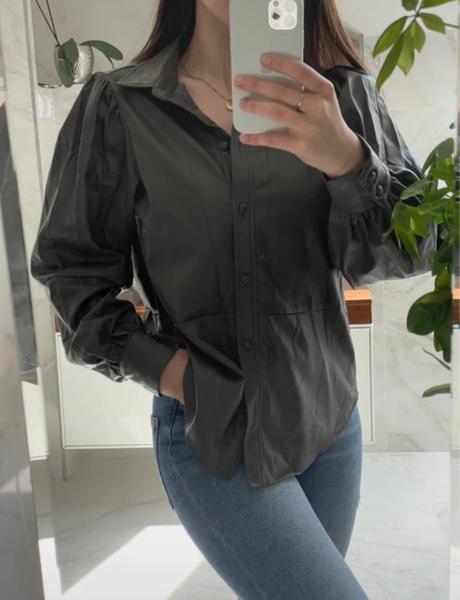 Hm kožená bunda/košeľa, h&m,s