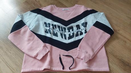 Mikina ruzova s napisom., h&m,158