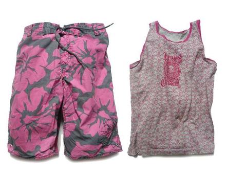 Šortky - plavky + tričko, h&m,134