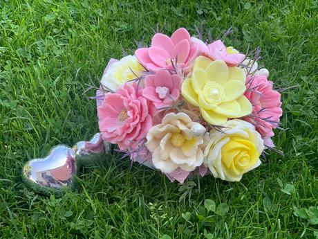 Mydlova kytica v mušli keramika, 