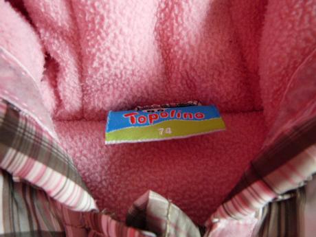Teplučká károvaná vetrovka, topolino,74