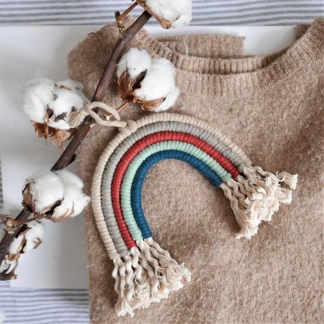 Boho dúha mini - závesná dekorácia, 
