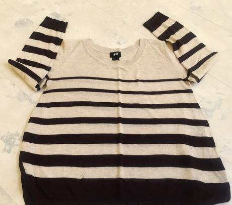Tenší pulóvrik/over size, h&m,xs