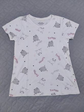 Reserved predlzene tricko / tunika s mopslikmi, reserved,128