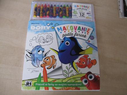 Knižka/maľovánka - maľovanie podľa farieb,