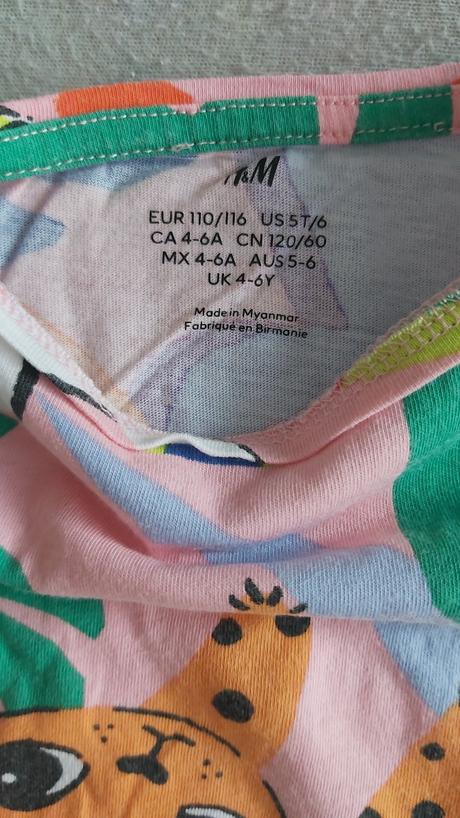 Tričko džungľa h&m 110/116, h&m,110
