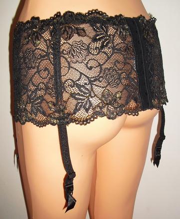 Sexy leskly podvazkovy korzetovy pas, m