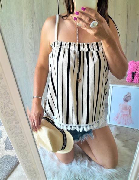 Pásikový top mohito-l, mohito,l