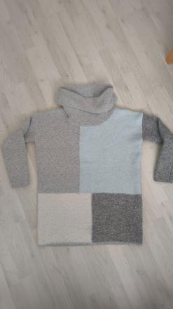 Šedý vlnený sveter rolák reserved, reserved,s