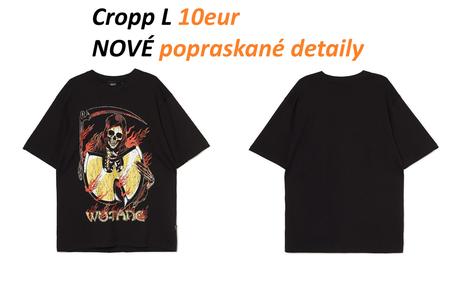 Tričko lebky, tričko naruby, h&m,l / m