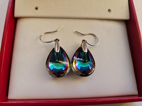 Baccarat psydélic blue scarabee náušnice,