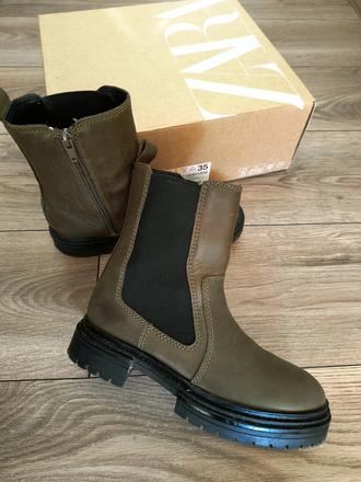 Kožene čižmy,top stav, zara,35