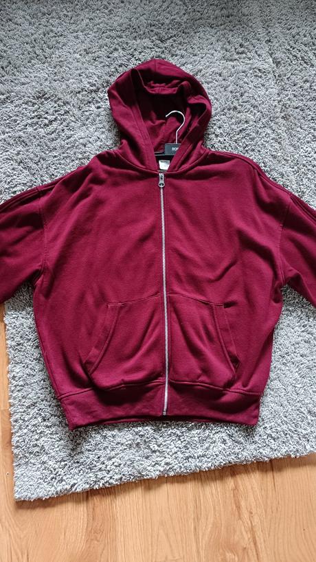 Bordová nová mikina xs, bershka,s / xs