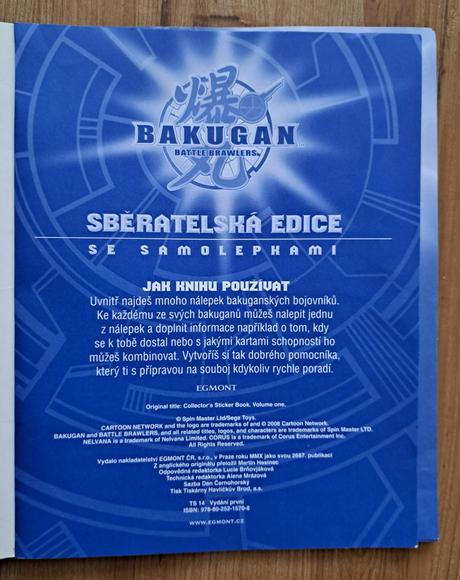 Knižka "bakugan - zberateľská edícia", 